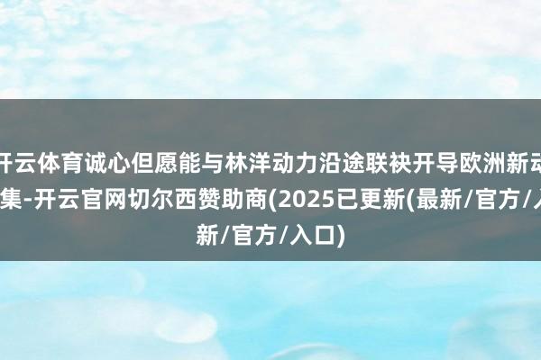 开云体育诚心但愿能与林洋动力沿途联袂开导欧洲新动力市集-开云官网切尔西赞助商(2025已更新(最新/官方/入口)