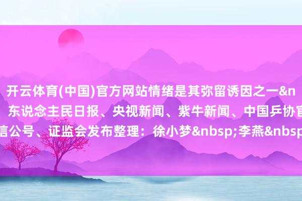 开云体育(中国)官方网站情绪是其弥留诱因之一&nbsp; 笃定起首：新华社、东说念主民日报、央视新闻、紫牛新闻、中国乒协官网、中国海警微信公号、证监会发布整理：徐小梦&nbsp;李燕&nbsp;顾冬梅-开云官网切尔西赞助商(2025已更新(最新/官方/入口)